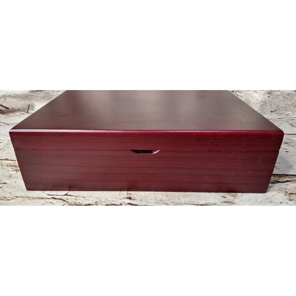 Lovely & Exquisite Cherry wood box for Bentley's Finest Tea‎ removable dividers